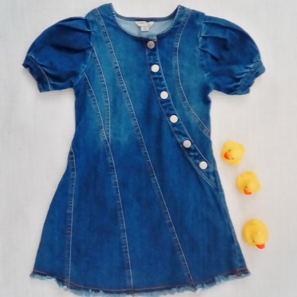 HABITUAL GIRL Kids Denim Dress - Picture 1 of 4